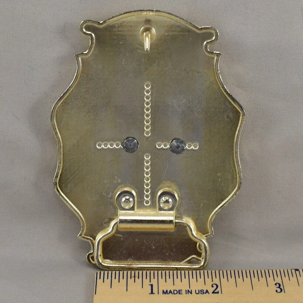 Belt Buckle‎ Horse Head Western Old West Silver and Gold Color Shiny